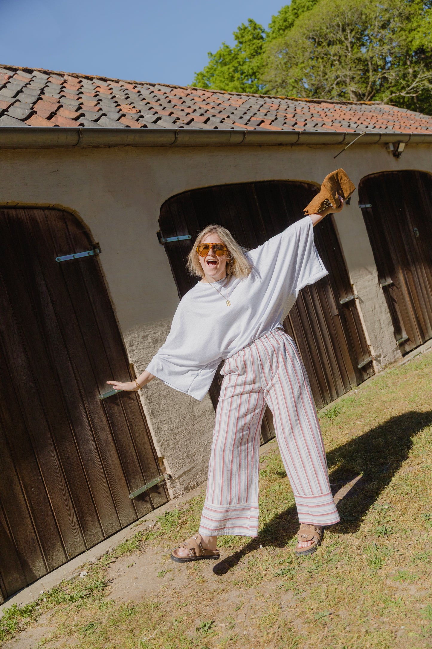 EVI STRIPED TROUSERS