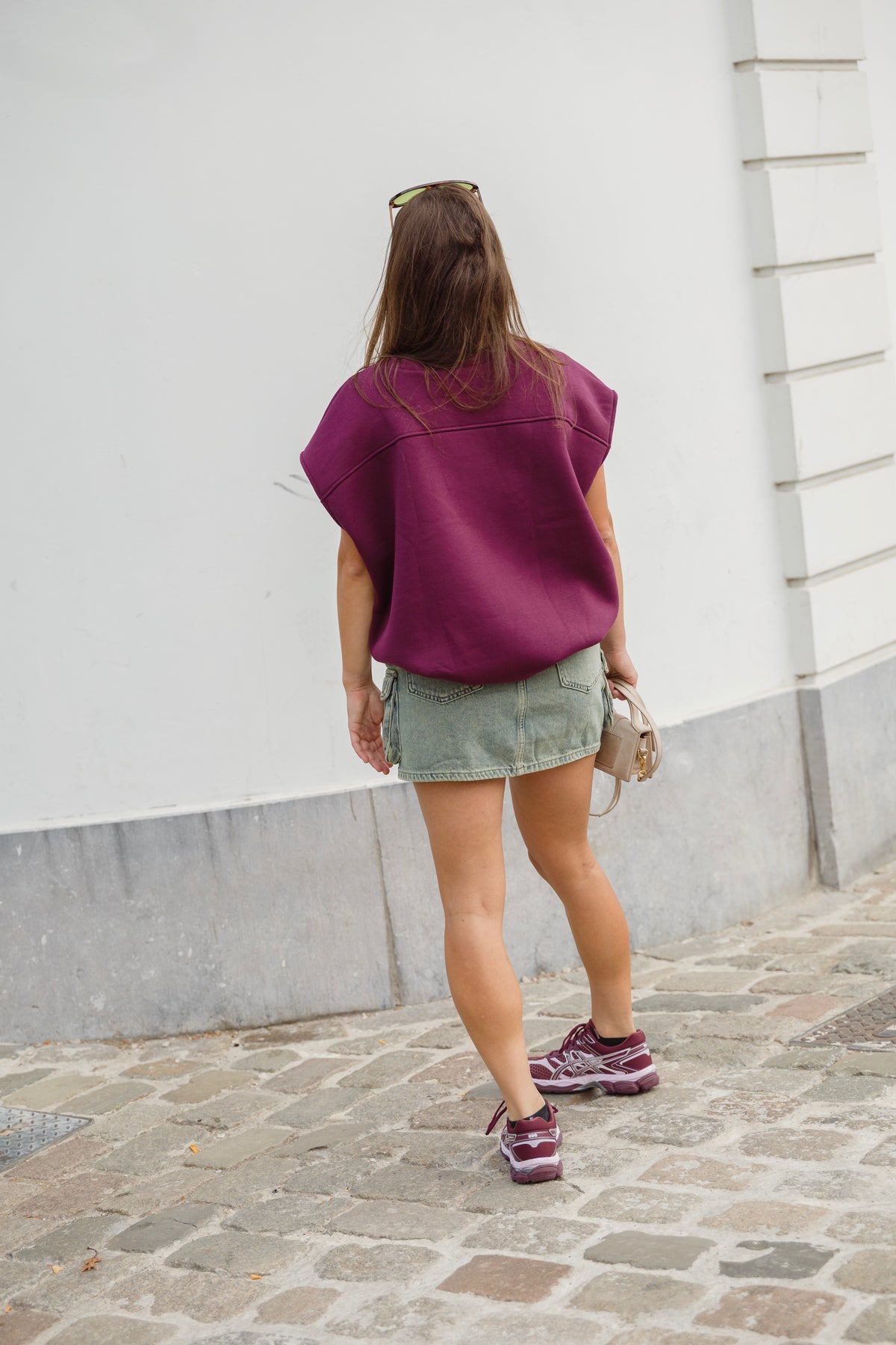 CARGO SKIRT WASHED DENIM