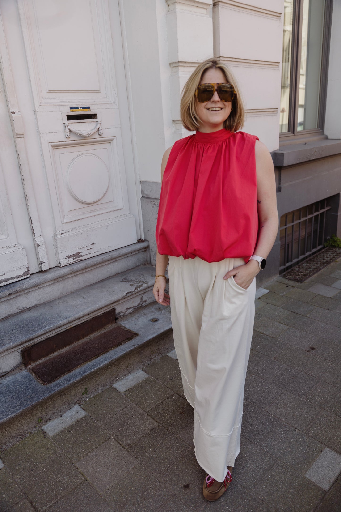 OPEN BACK TOP RED