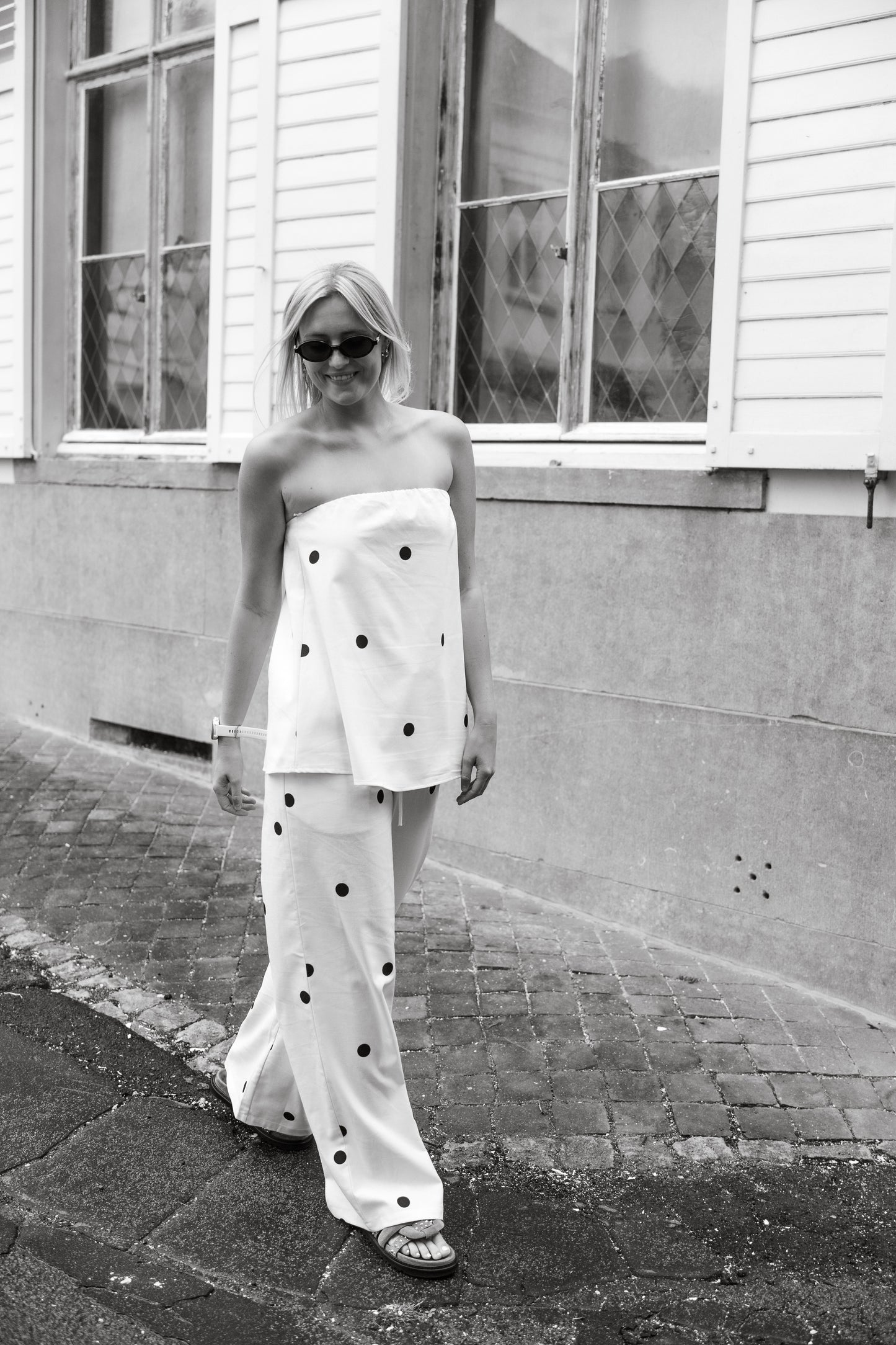 POLKA DOT BANDEAU TOP