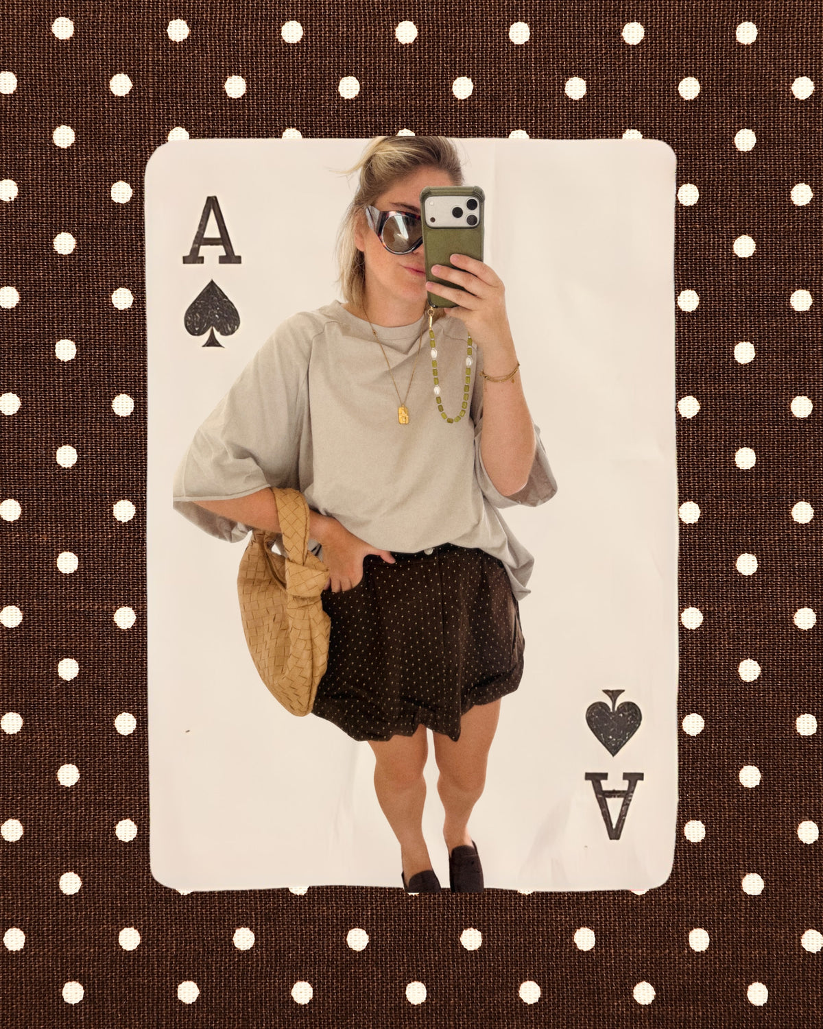 BALLOON SKIRT BROWN