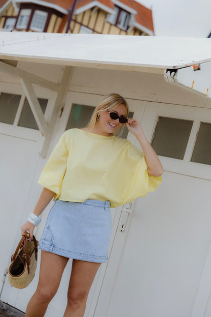 JUNE BLOUSE BUTTER YELLOW