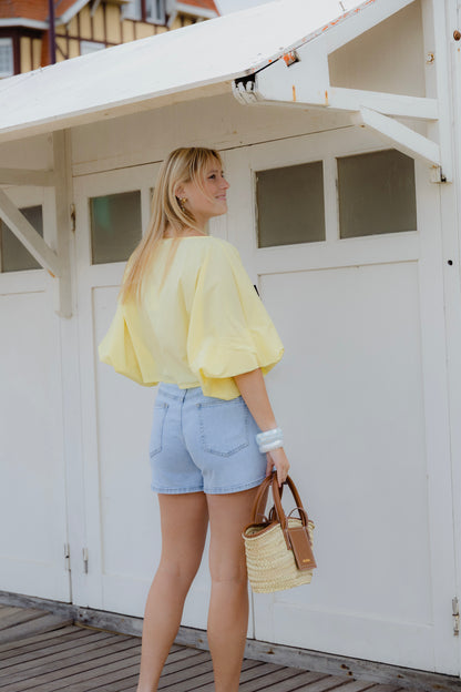 JUNE BLOUSE BUTTER YELLOW