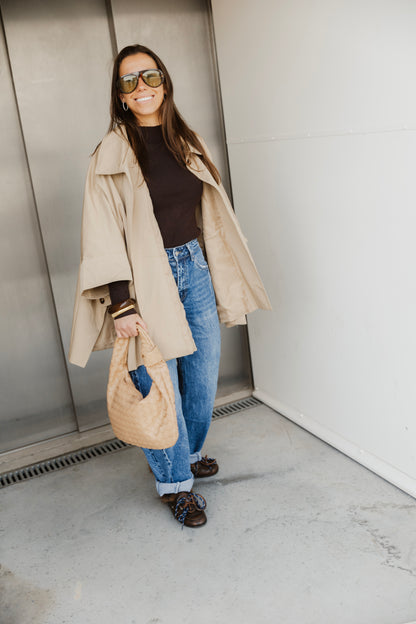 MASON CAPE TRENCH TAUPE
