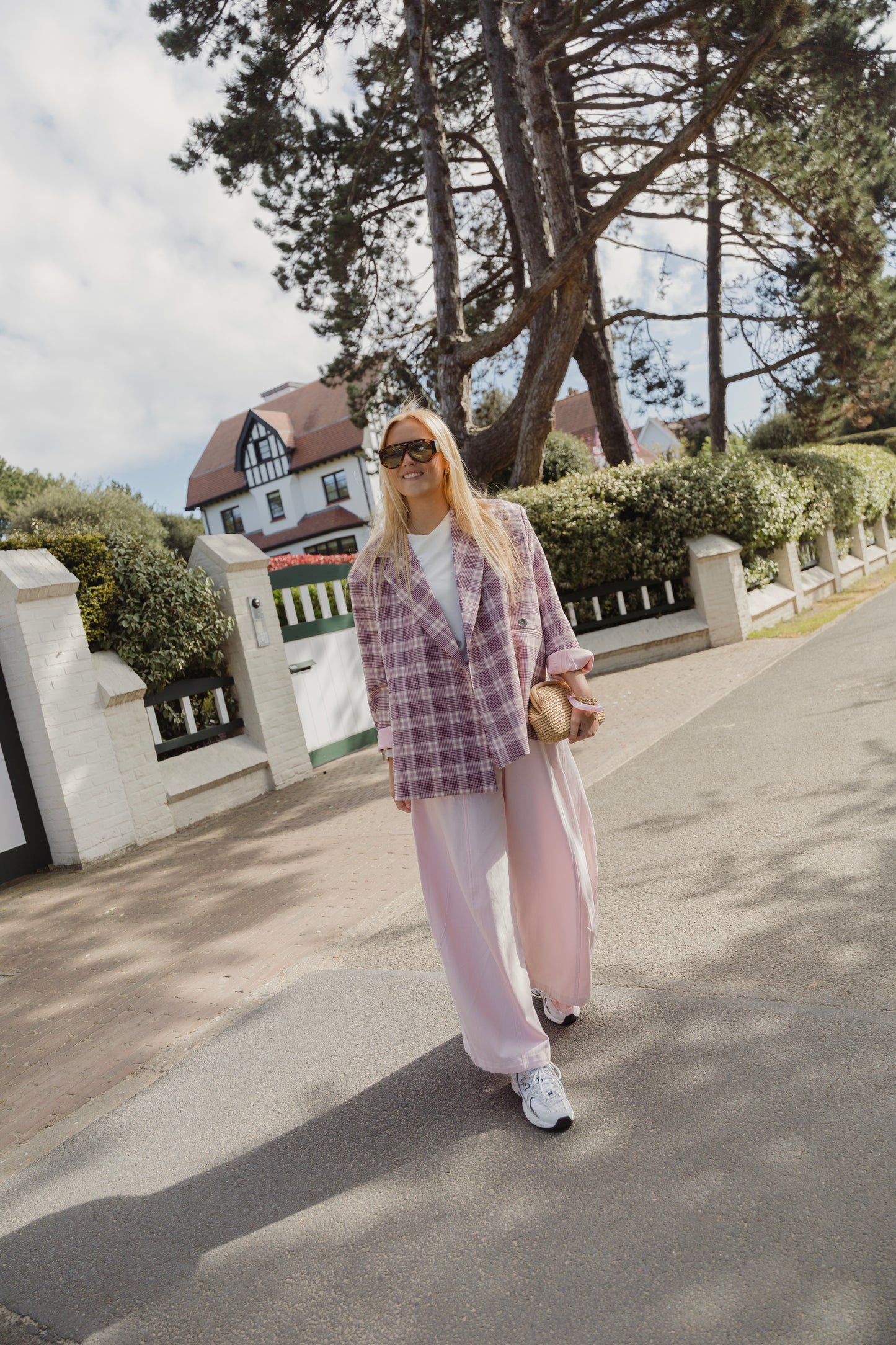ALIX BLAZER CHECKERED PINK
