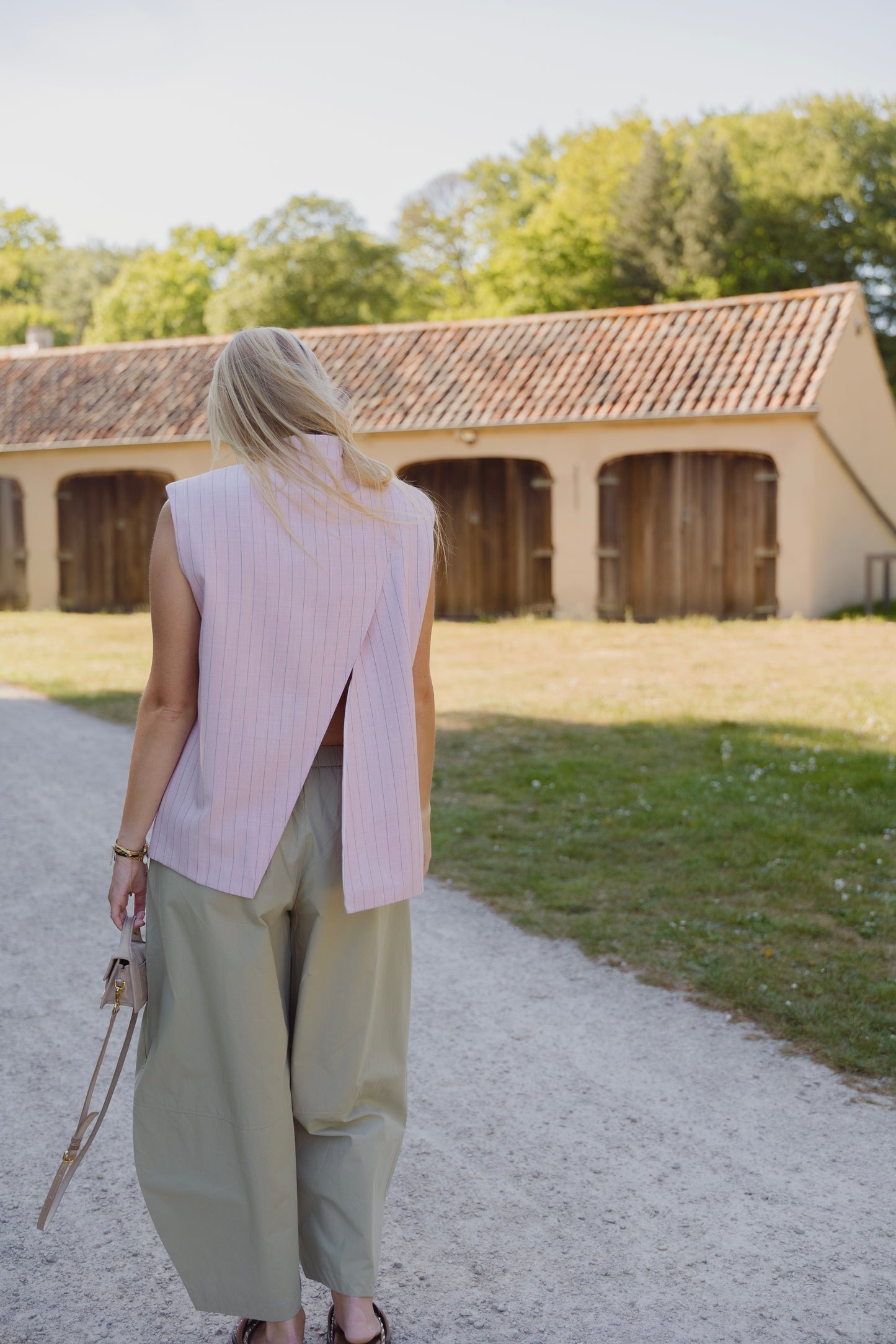 ALFIE STRIPED BLAZER PINK