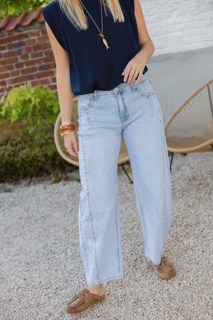STUD BALLOON JEANS