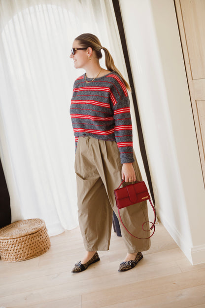ELLE COTTON TROUSERS KAKI