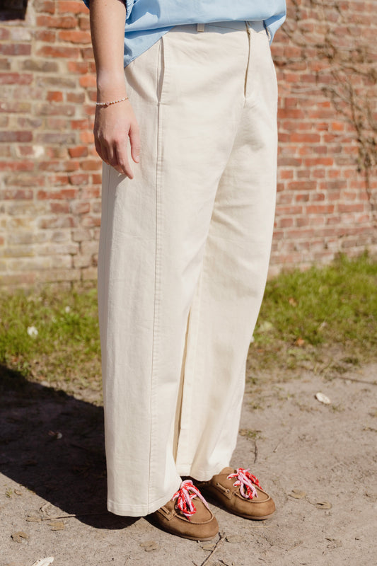 OLIVER TROUSERS ECRU