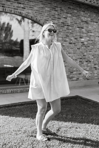 MEGAN ECRU DRESS