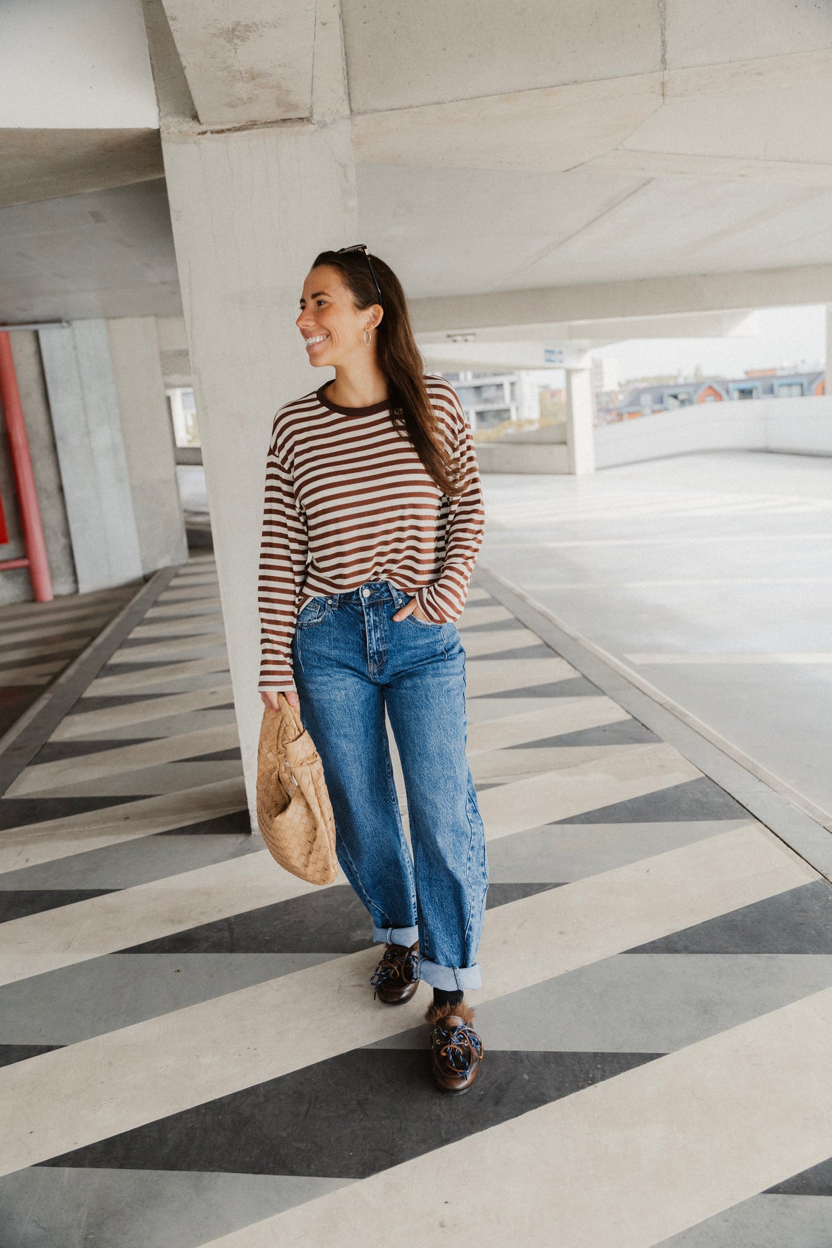 STRIPED LONGSLEEVE BROWN