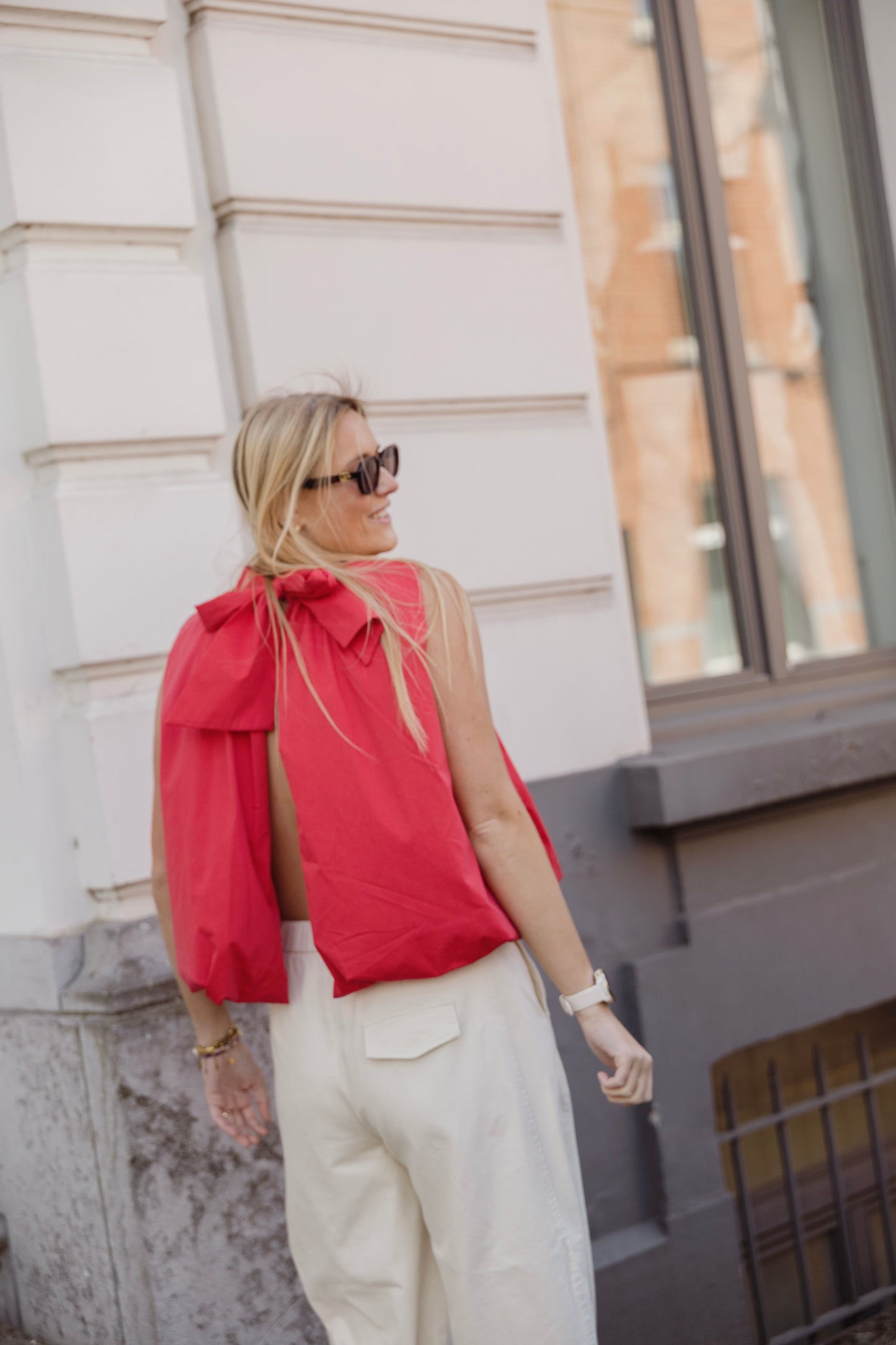 OPEN BACK TOP RED