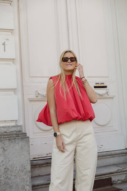OPEN BACK TOP RED