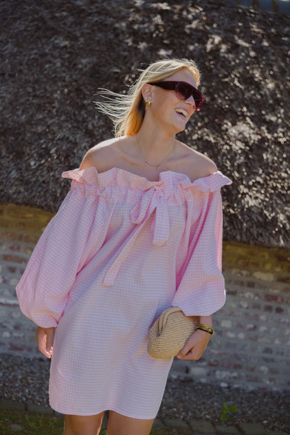VICHY DRESS PINK