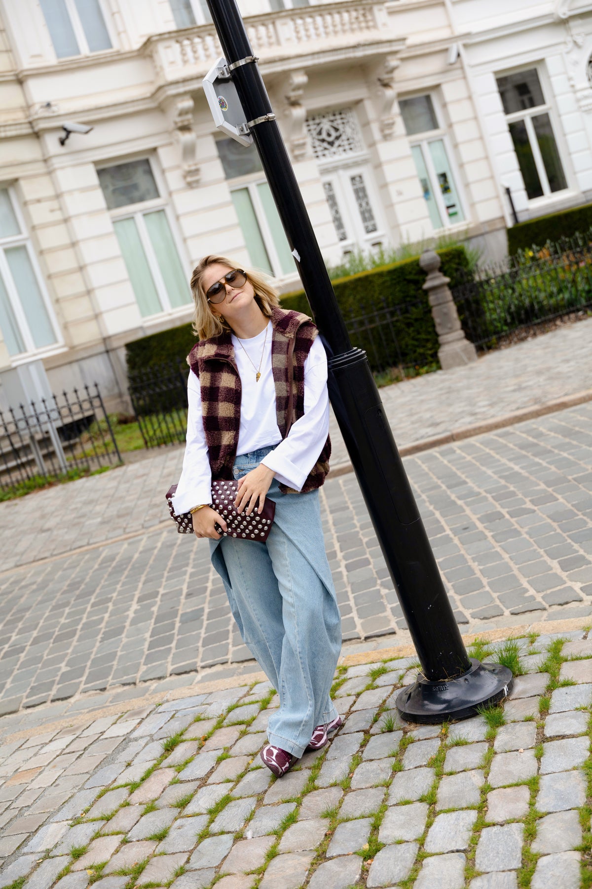 CHECKED BODYWARMER