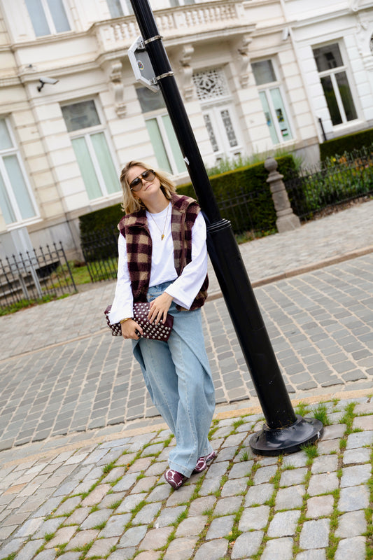 CHECKED BODYWARMER