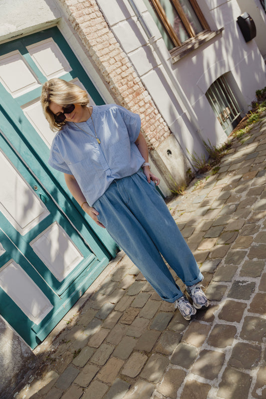 ELLIE STRIPED BLOUSE