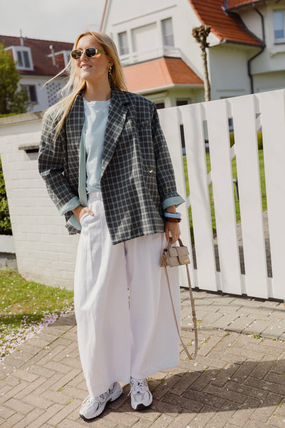 ALIX BLAZER CHECKERED BLUE