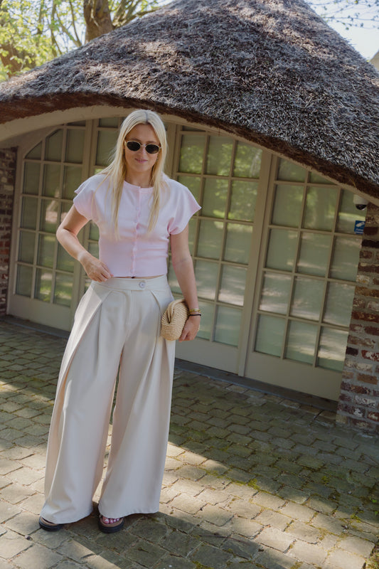 ELLE TROUSERS ECRU
