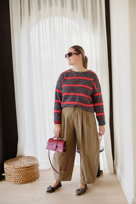 ELLE COTTON TROUSERS KAKI