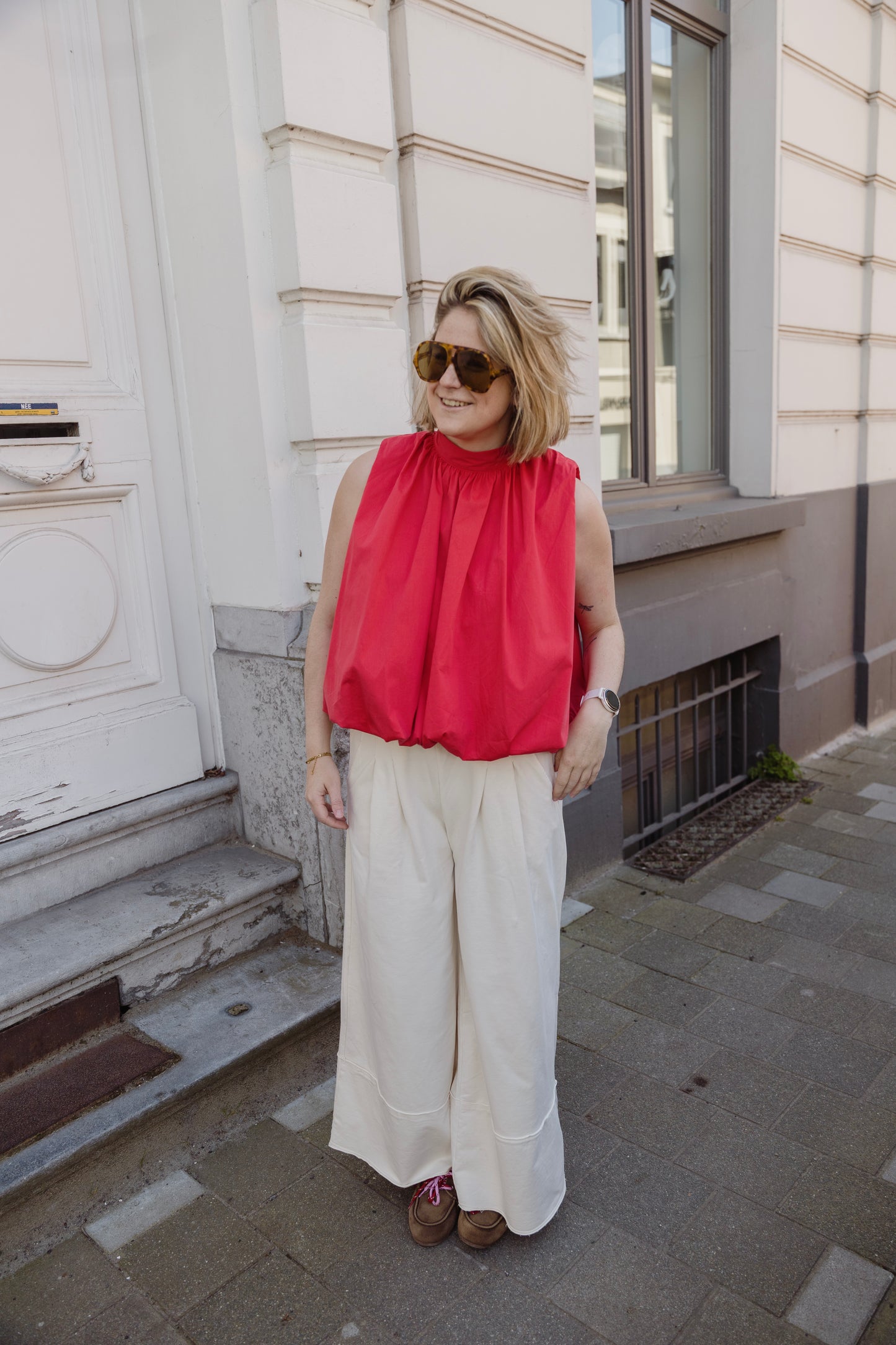 OPEN BACK TOP RED