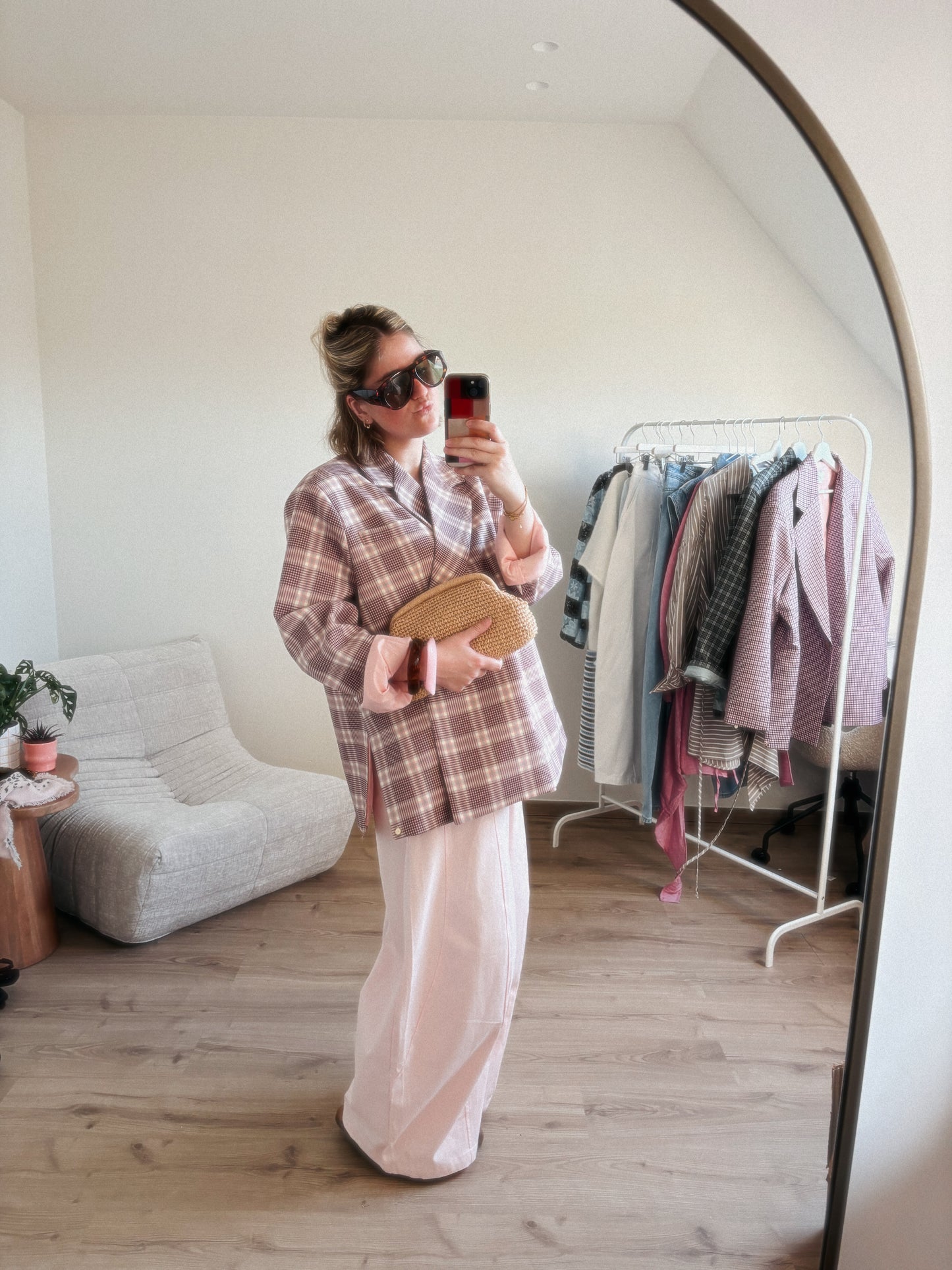 ALIX BLAZER CHECKERED PINK