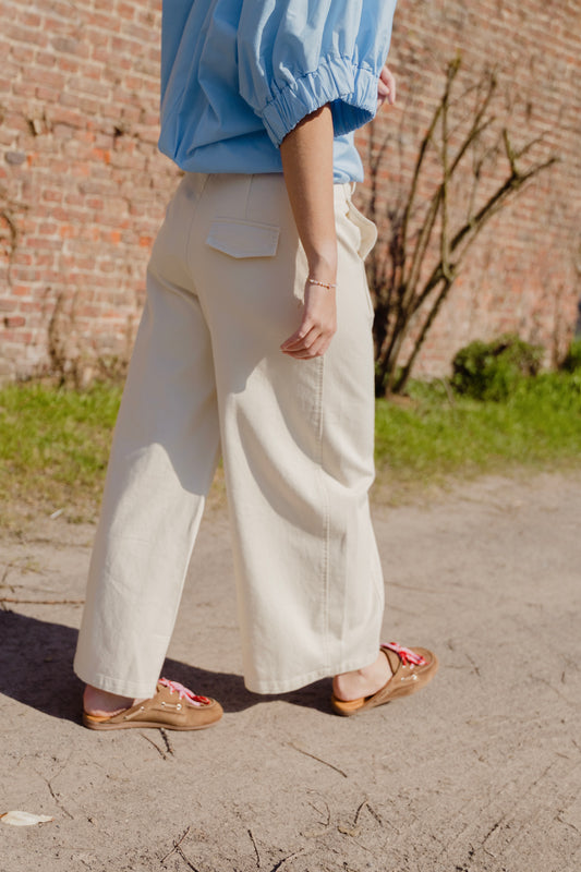 OLIVER TROUSERS ECRU