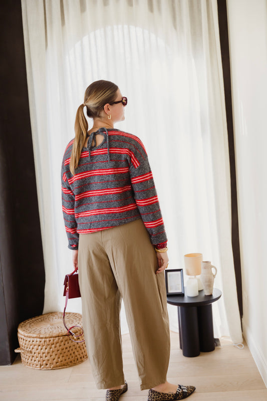 ELLE COTTON TROUSERS KAKI