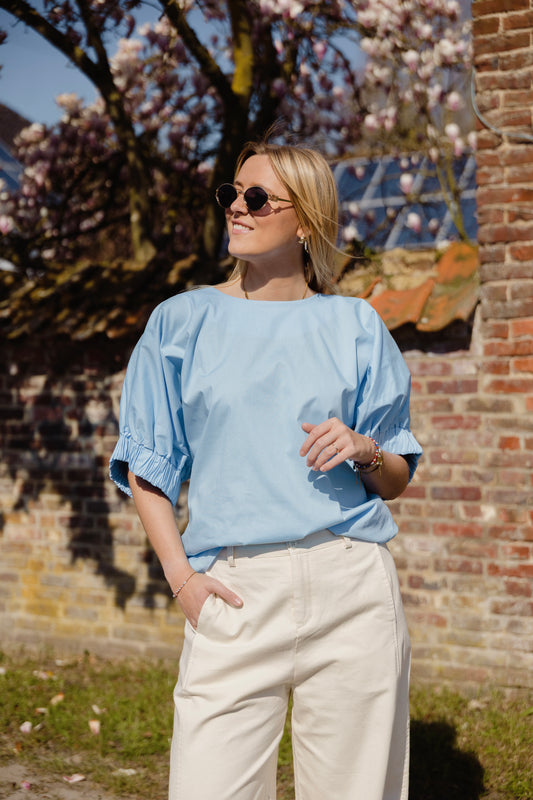 FREYA BLOUSE SKY BLUE