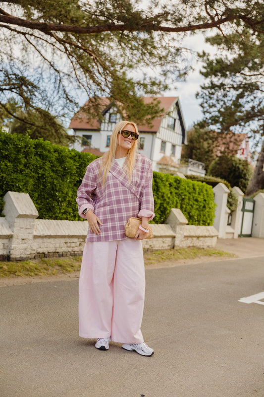 ALIX BLAZER CHECKERED PINK