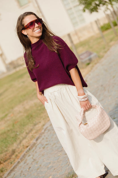 AUBERGINE KNIT