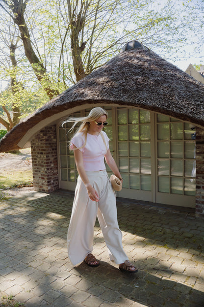 ELLE TROUSERS ECRU