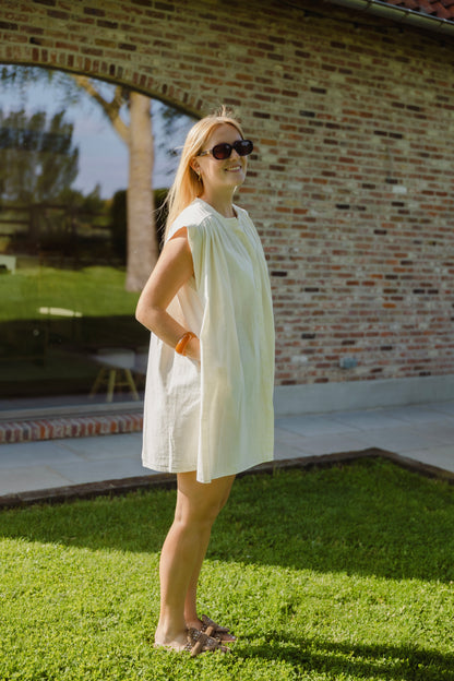 MEGAN ECRU DRESS