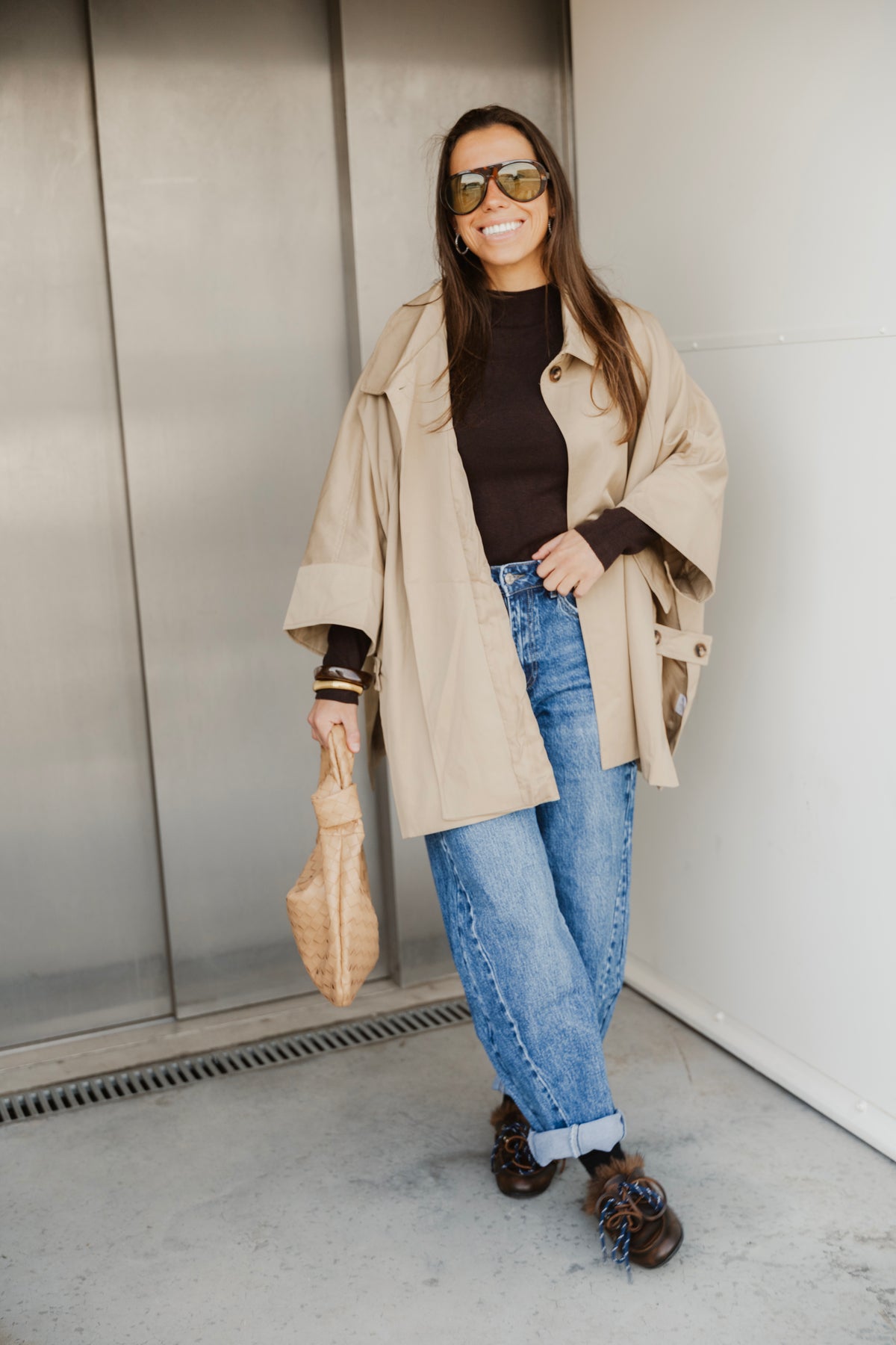MASON CAPE TRENCH TAUPE