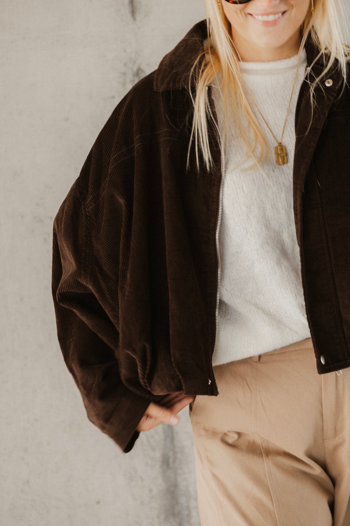 CORDUROY BOMBER CHOCO