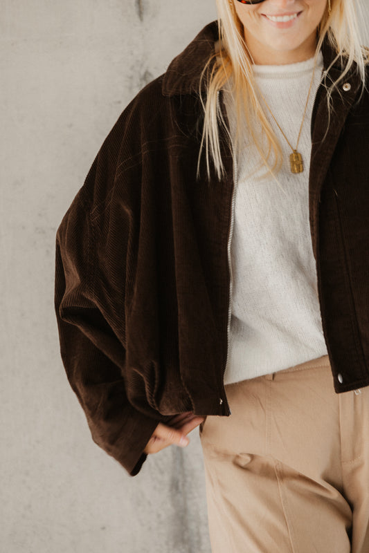 CORDUROY BOMBER CHOCO