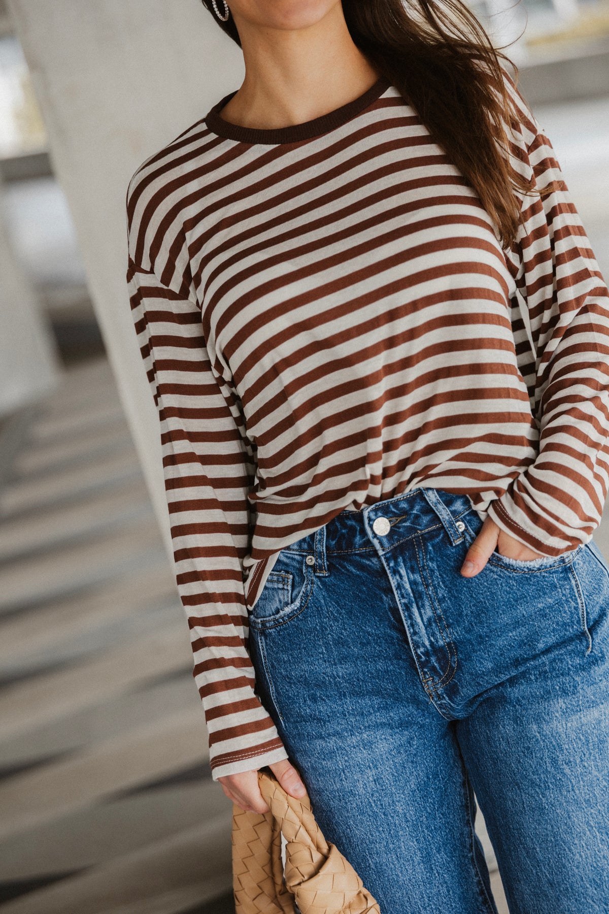 STRIPED LONGSLEEVE BROWN