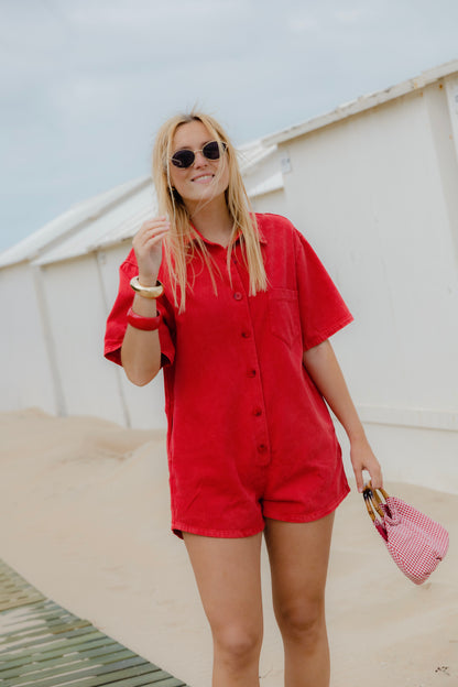 AVA DENIM PLAYSUIT