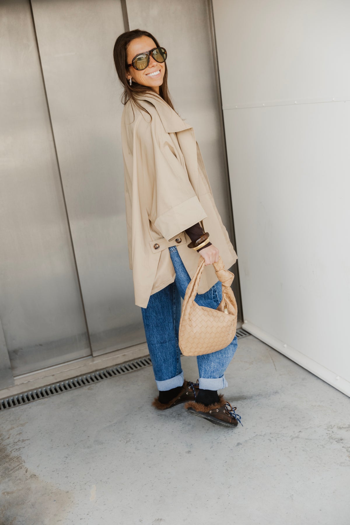 MASON CAPE TRENCH TAUPE