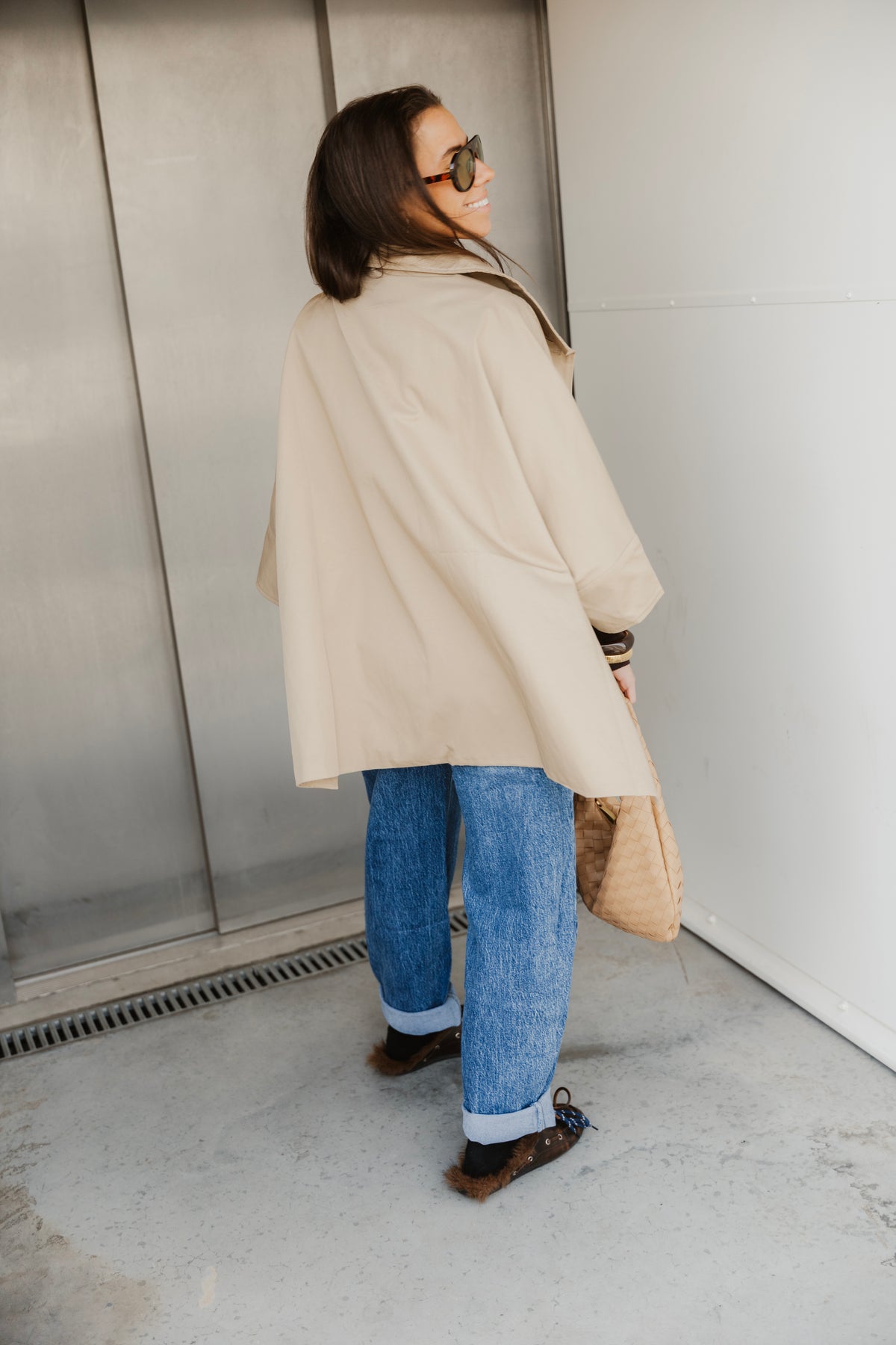 MASON CAPE TRENCH TAUPE