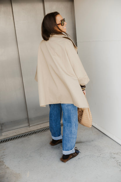 MASON CAPE TRENCH TAUPE