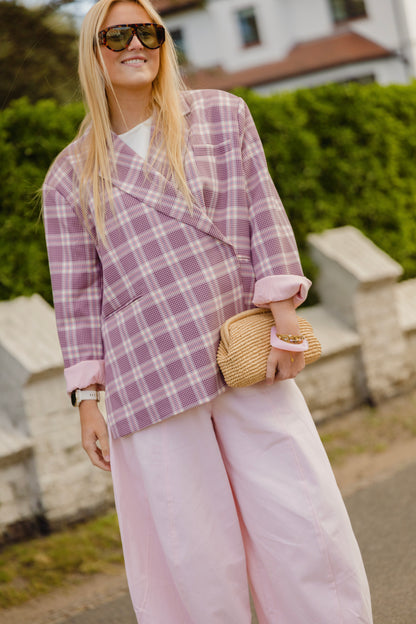 ALIX BLAZER CHECKERED PINK