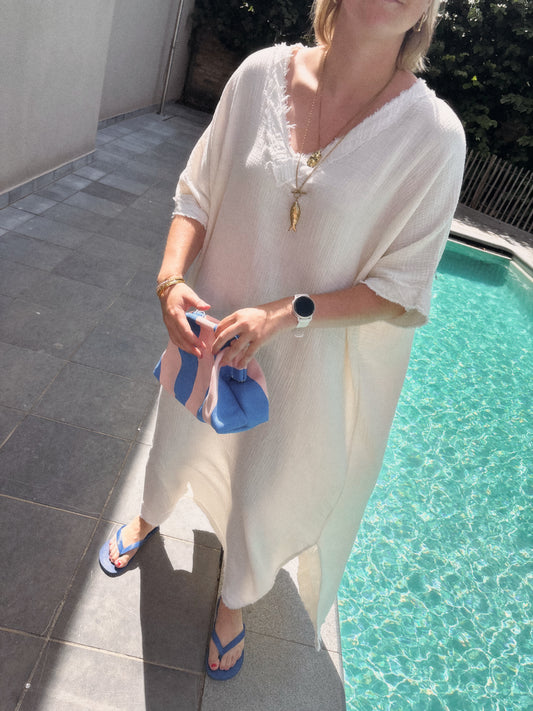 MARIE LONG DRESS ECRU