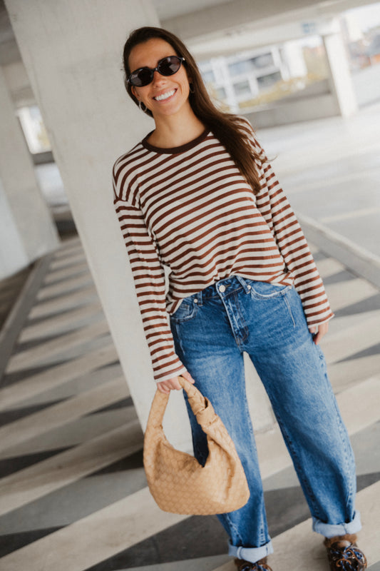 STRIPED LONGSLEEVE BROWN