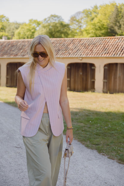 ALFIE STRIPED BLAZER PINK