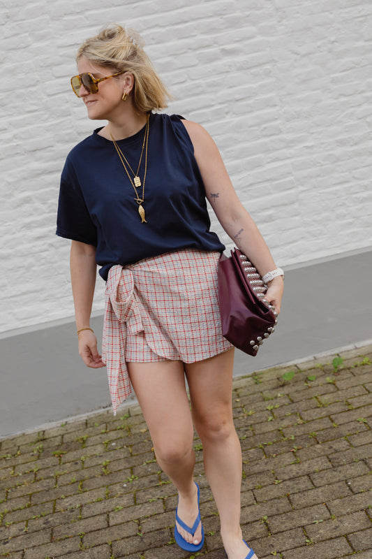 BOWIE SKORT RED/BLUE