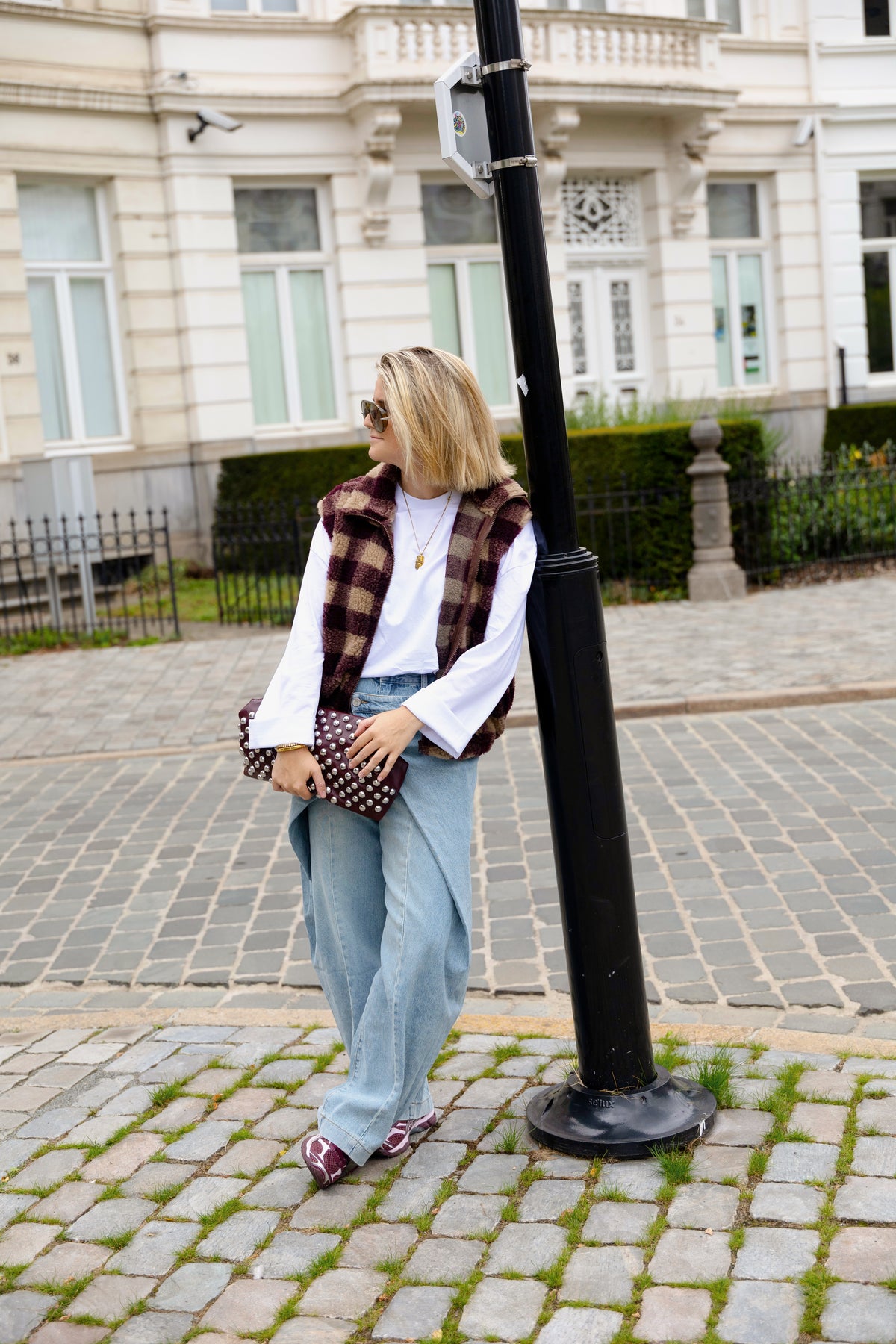 CHECKED BODYWARMER