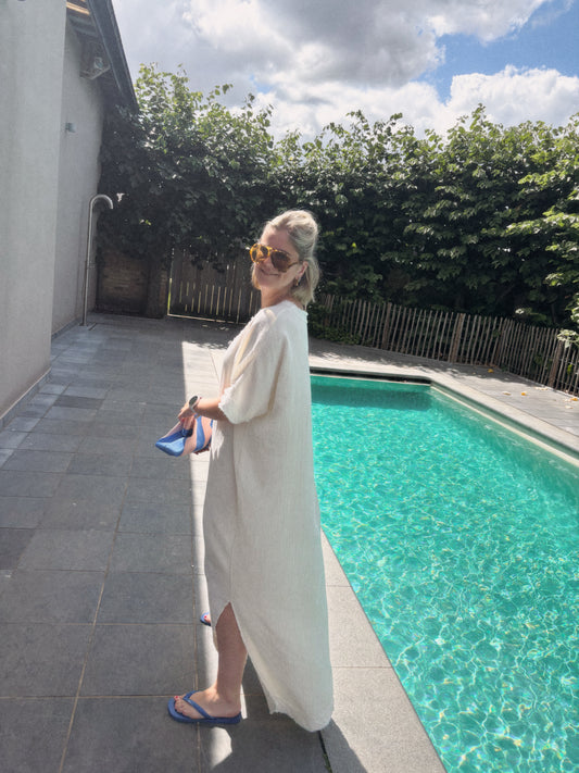 MARIE LONG DRESS ECRU
