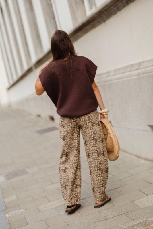 LOLA SWEAT-T-SHIRT BROWN