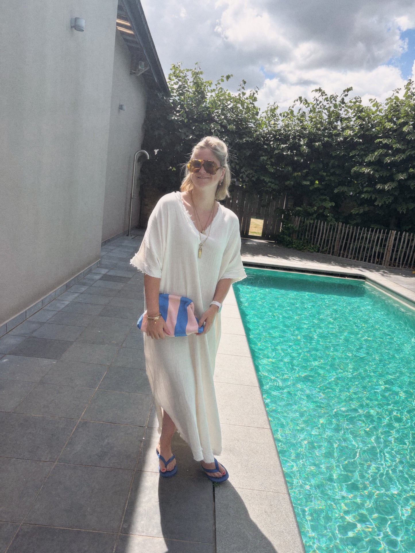 MARIE LONG DRESS ECRU
